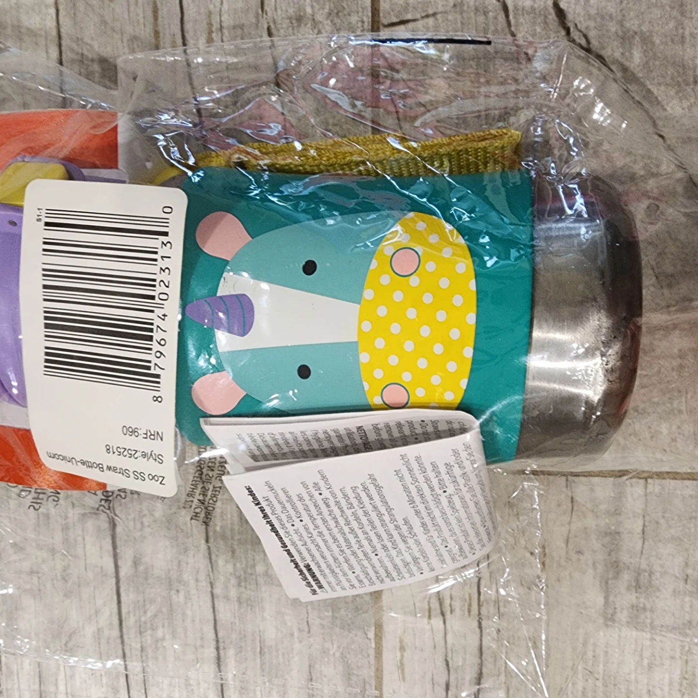 Skip Hop Zoo Stainless Steel Straw Bottle - Unicorn - photo 2