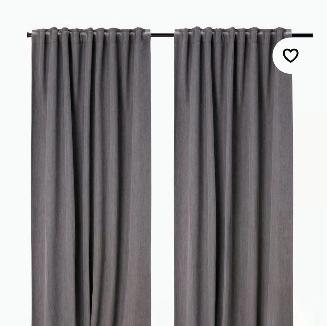 IKEA Blahuva Blackout Curtains - Gray