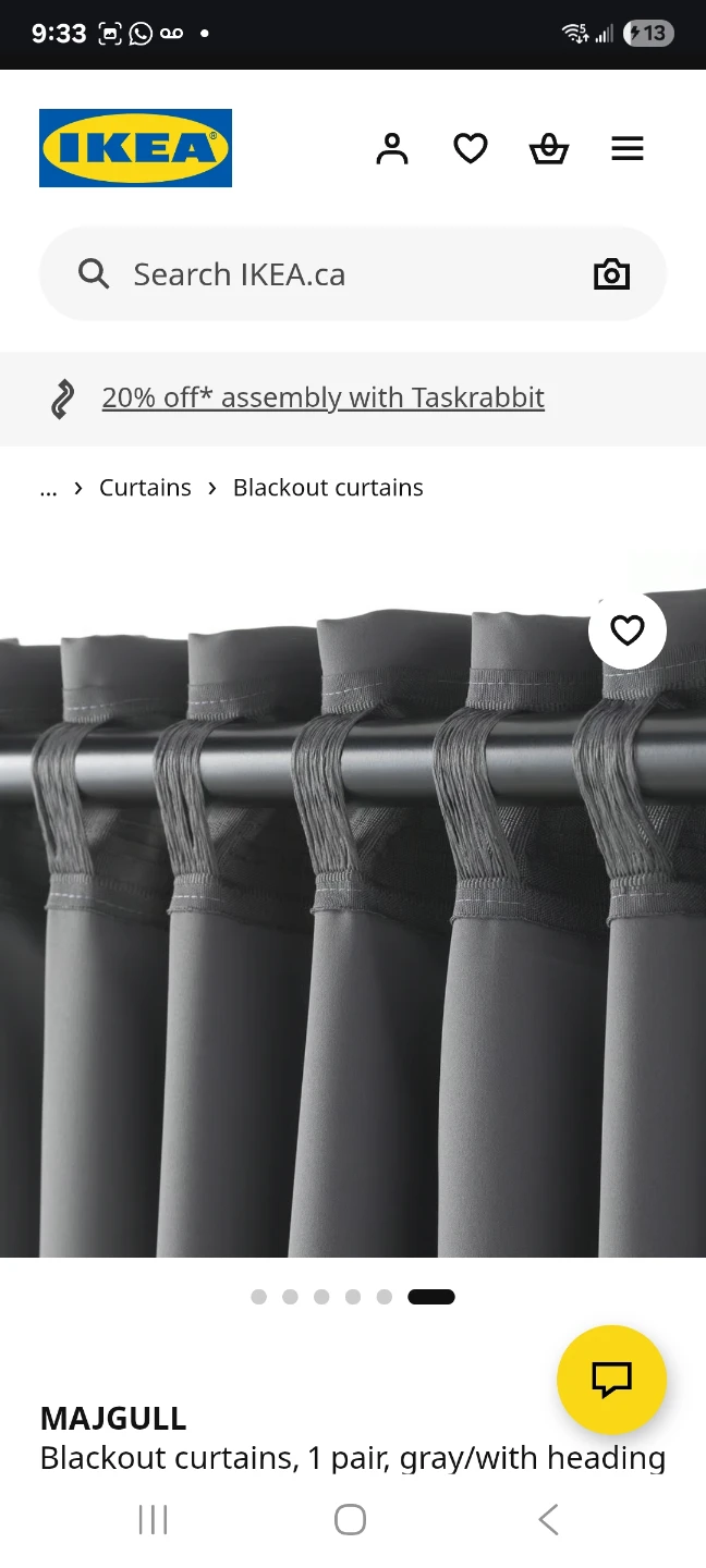 IKEA Blahuva Blackout Curtains - Gray - photo 4