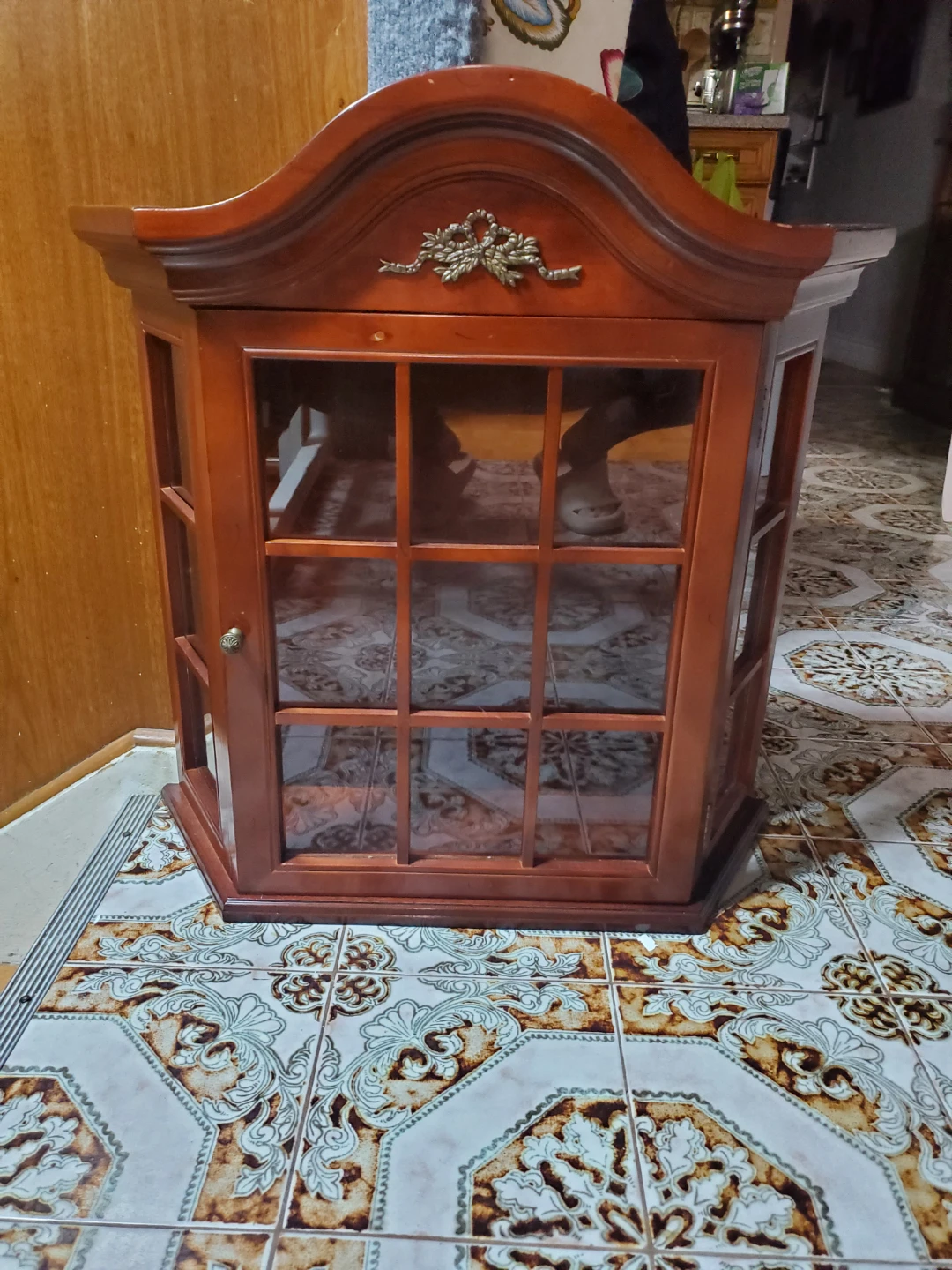 Bombay Wooden Display Cabinet with Glass Doors