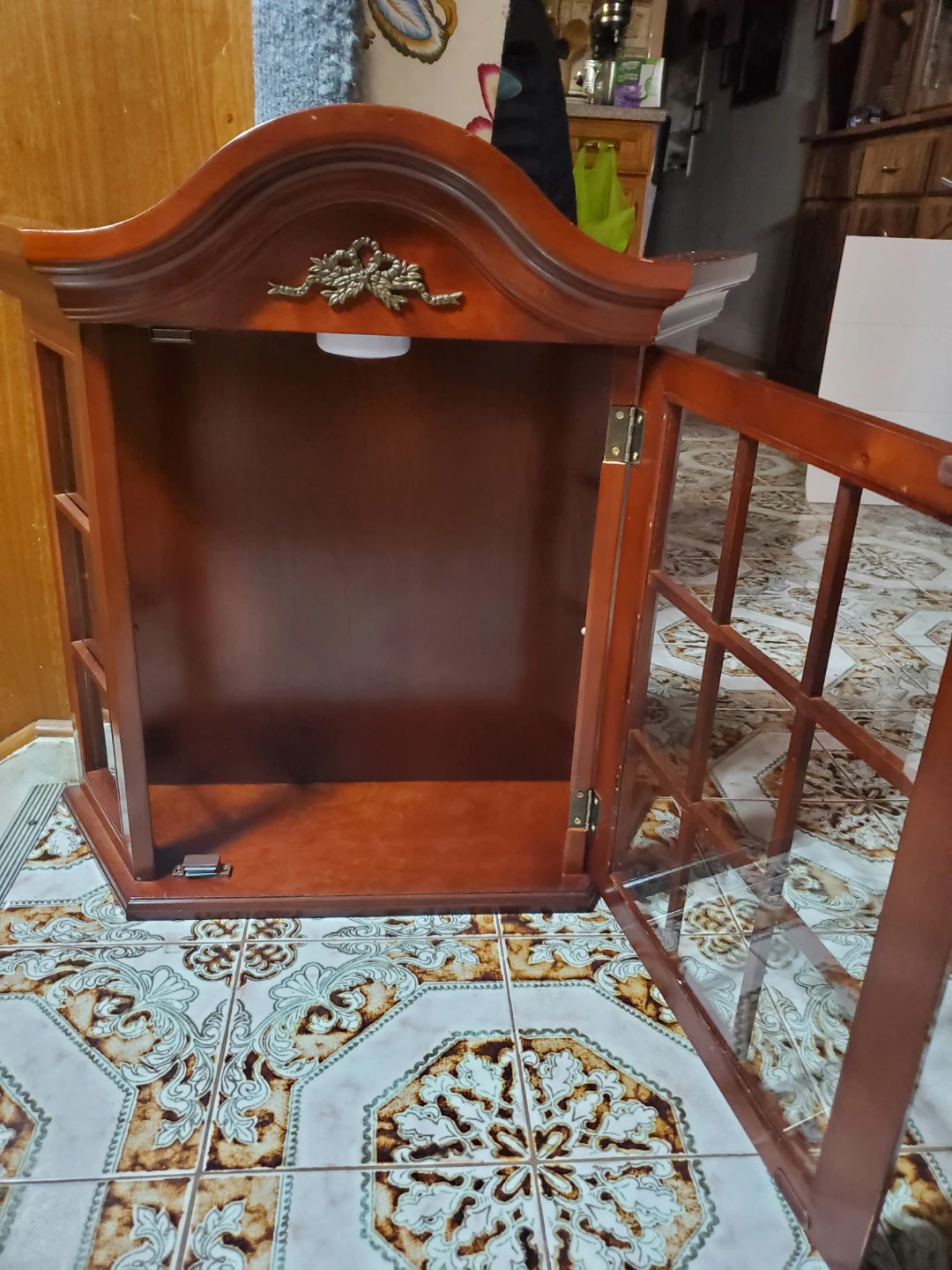 Bombay Wooden Display Cabinet with Glass Doors - photo 2