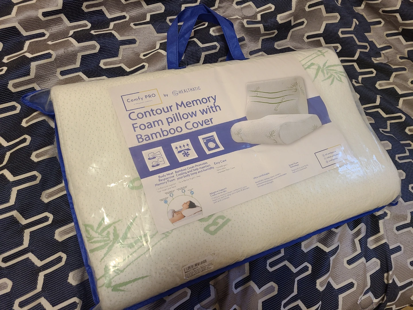 Memory Foam Pillow with Bamboo Cover