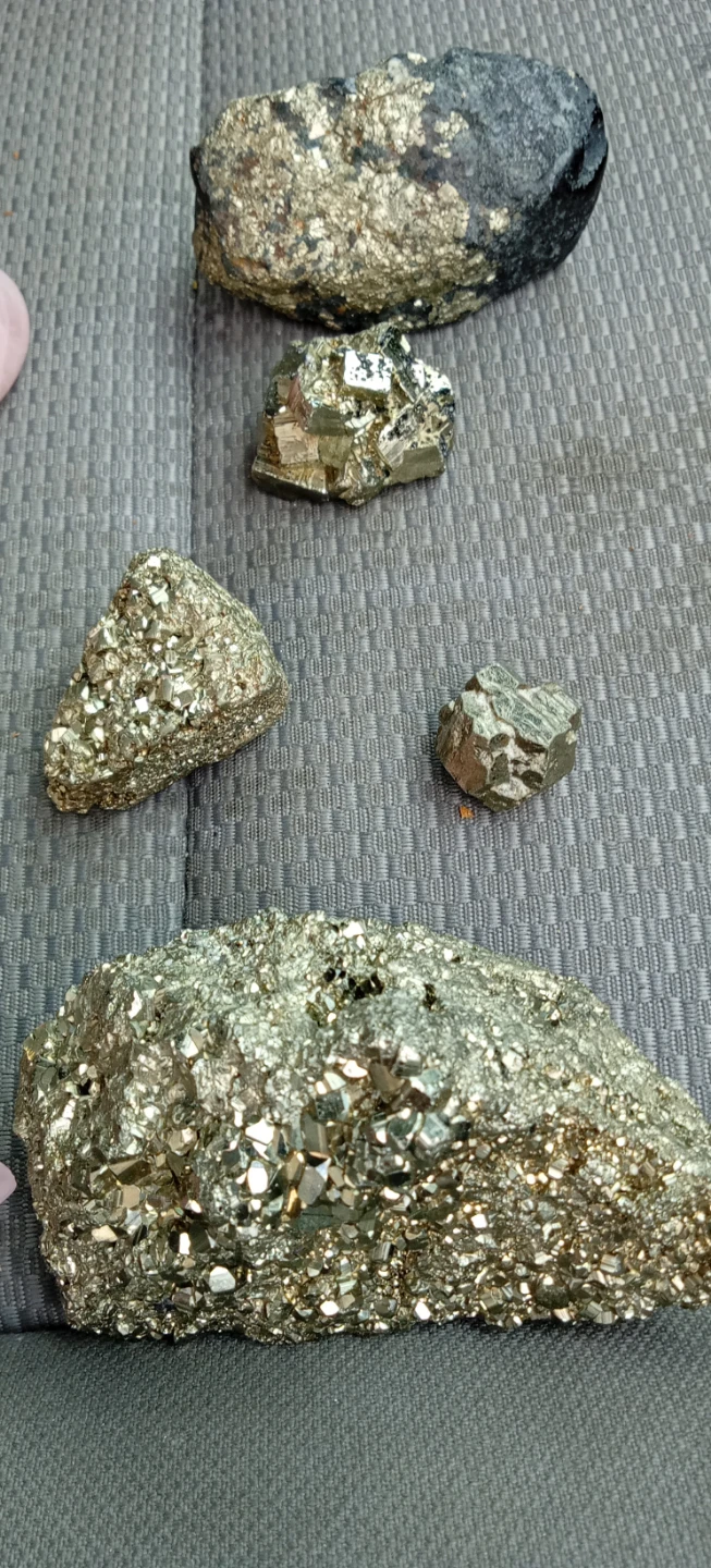 Collection of Rose Quartz and Pyrite Crystals - photo 2