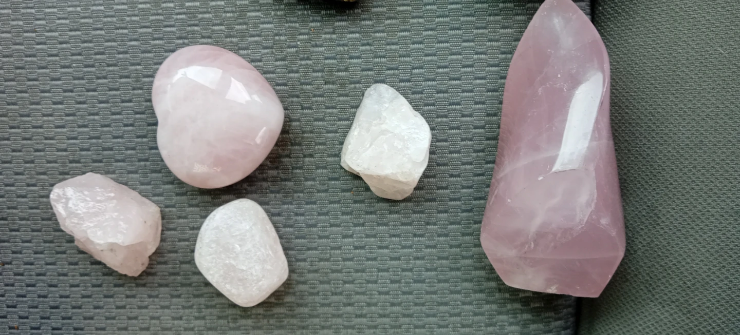 Collection of Rose Quartz and Pyrite Crystals - photo 4