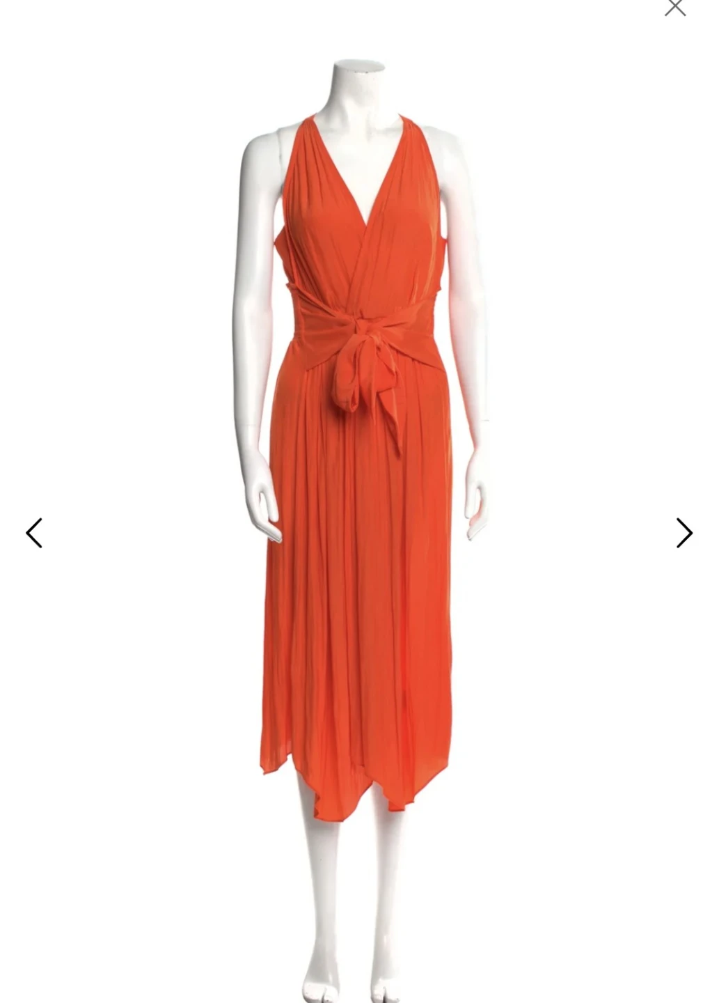 Ramy Brook Orange Halter Neck Midi Dress
