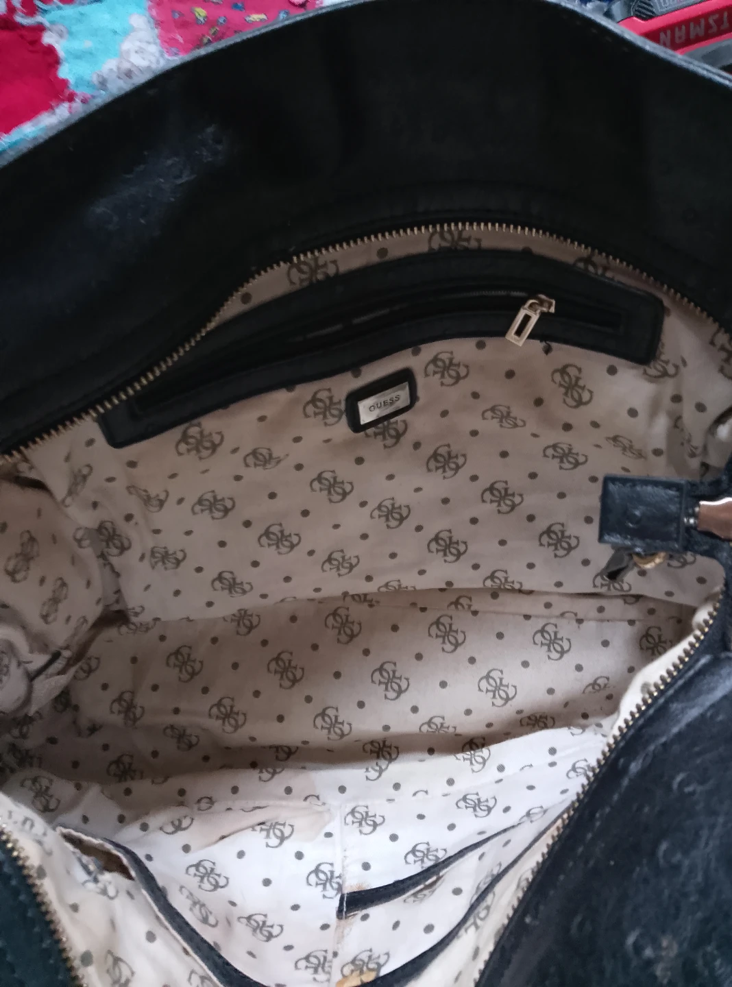 Guess Black Faux Leather Textured Handbag - photo 2