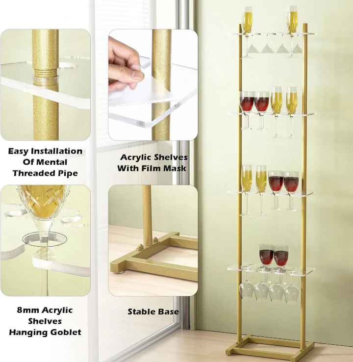 Gold base Champagne Glass Holder - photo 3