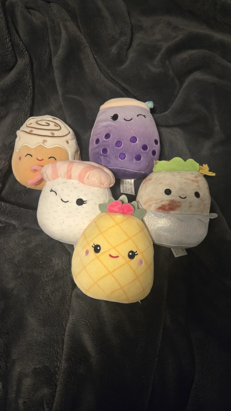 Set of small food squishmallows