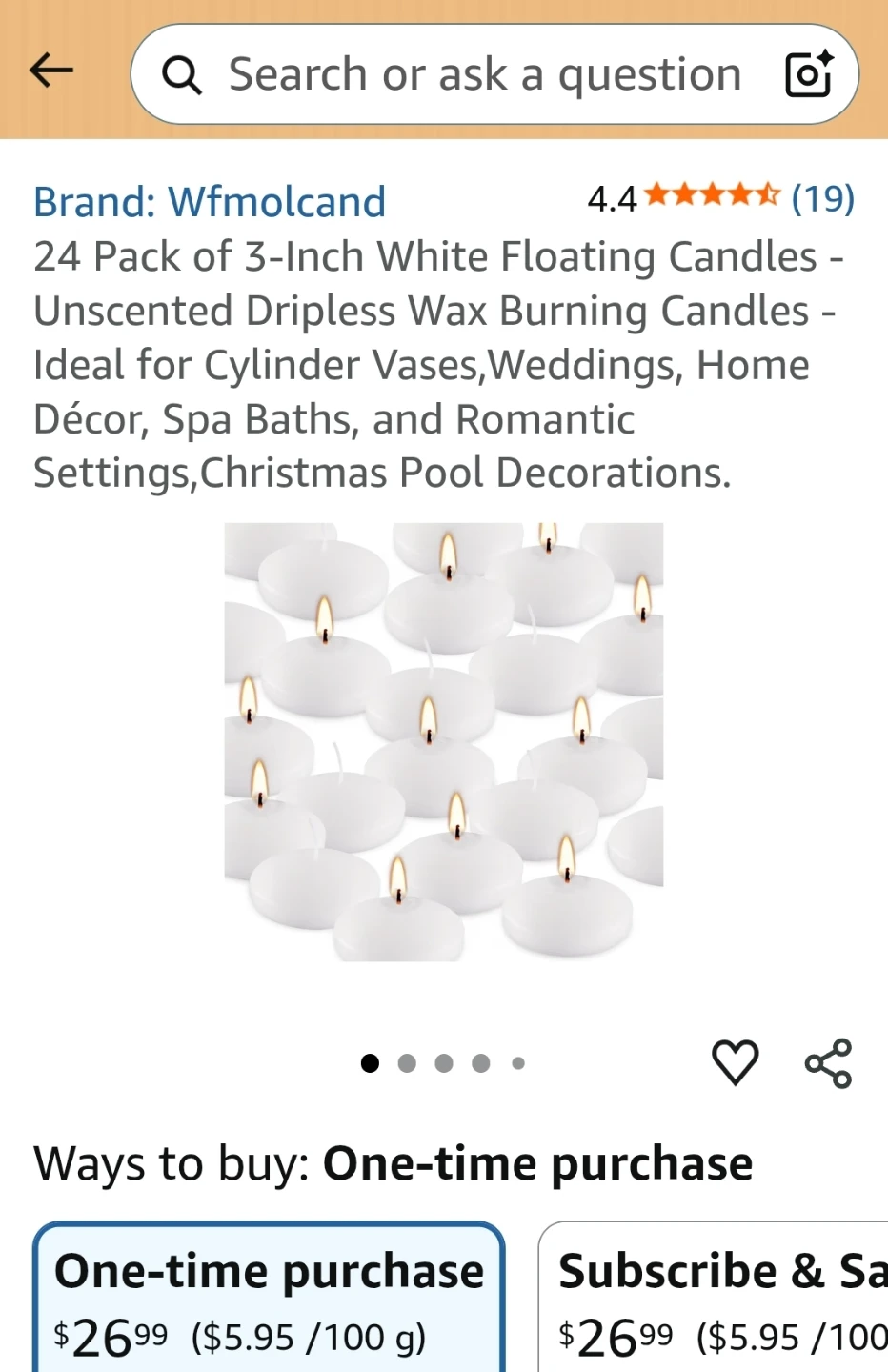 24 Pack White Floating Candles 🌱