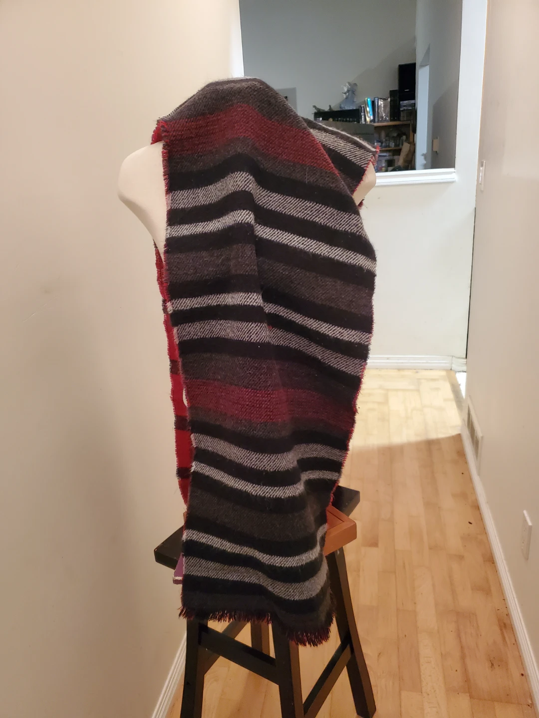 Reversible Plaid and Striped Scarf - photo 2