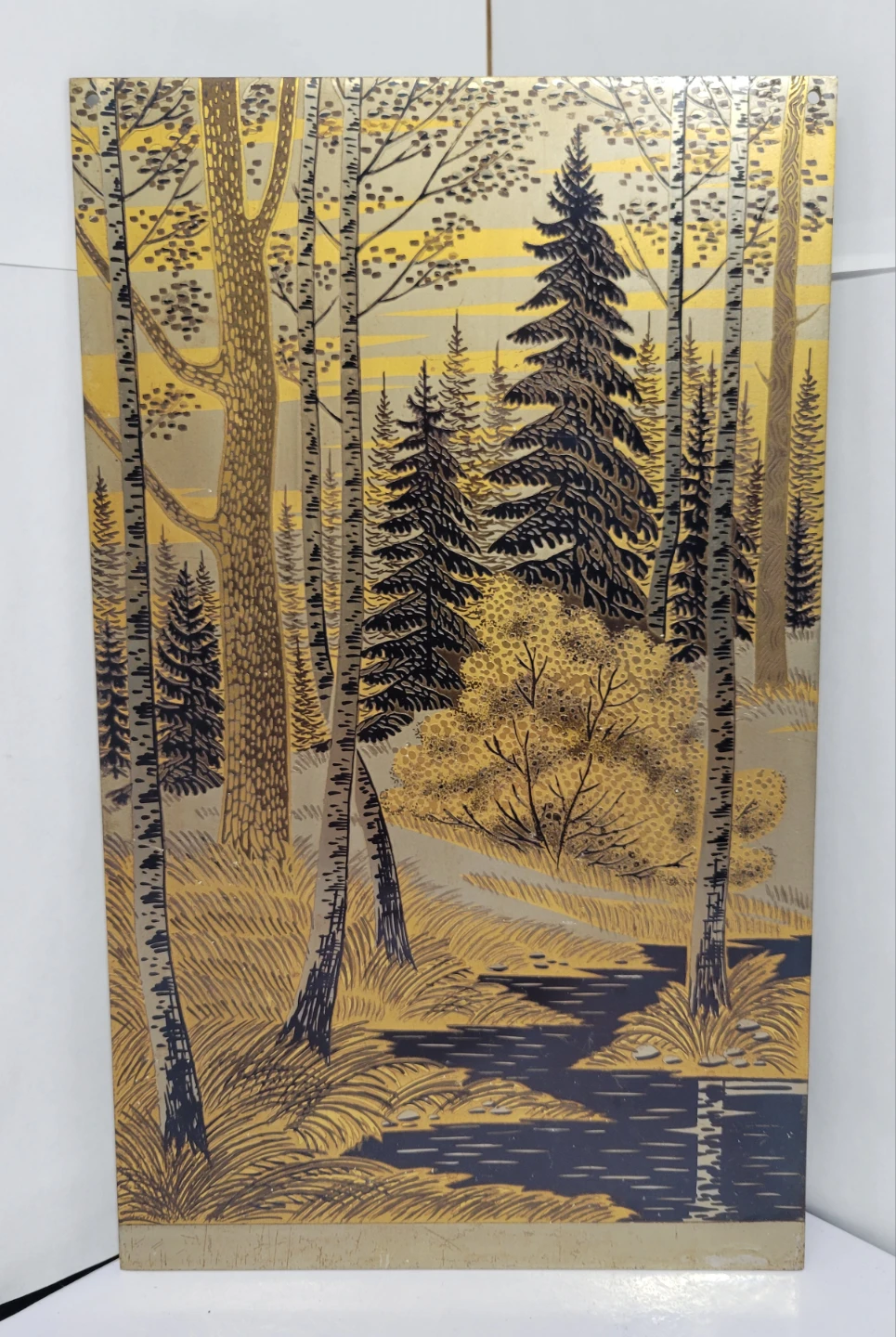 Zlatoust Vintage Metal Art Plaque made in USSR