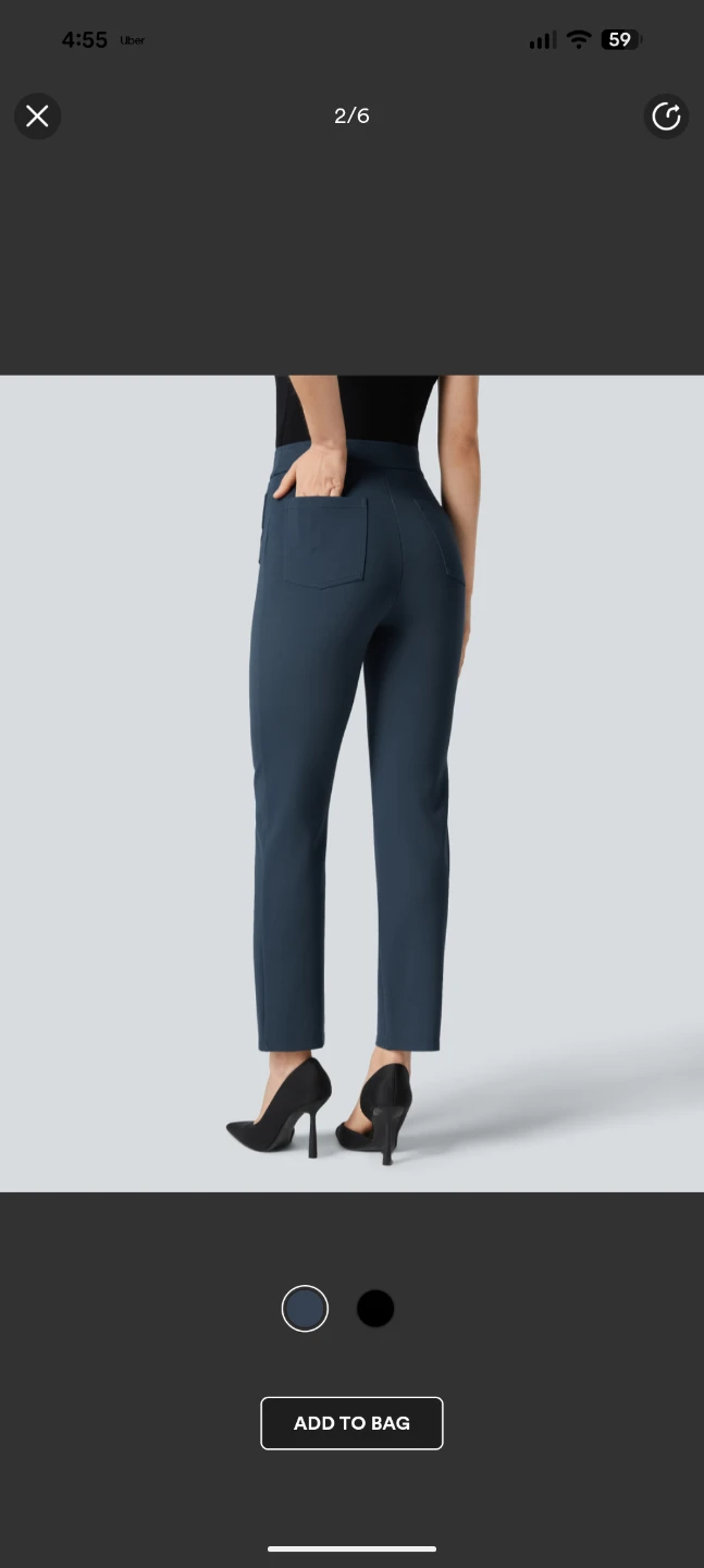 Halara High Waisted Pockets Ankle Length Work Pants - XL - photo 3