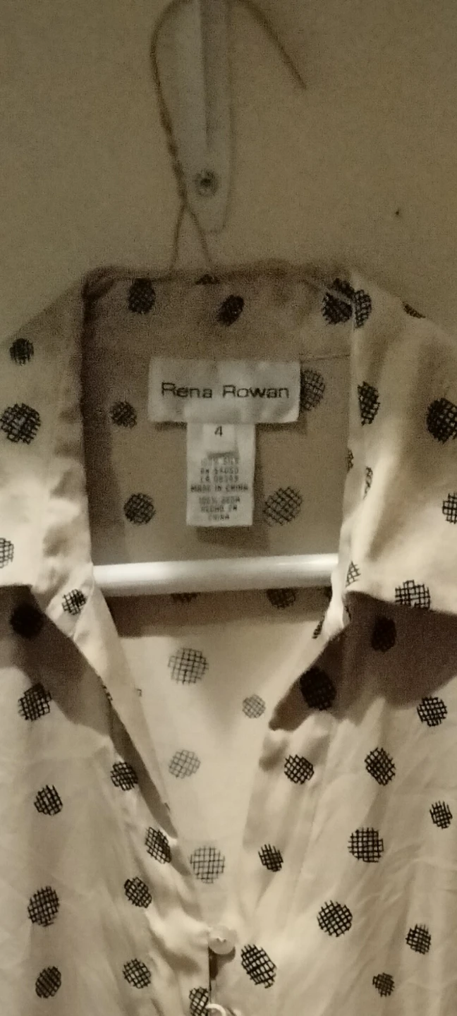 Rena Rowan Silk Button-Up Blouse Size 4 - photo 2