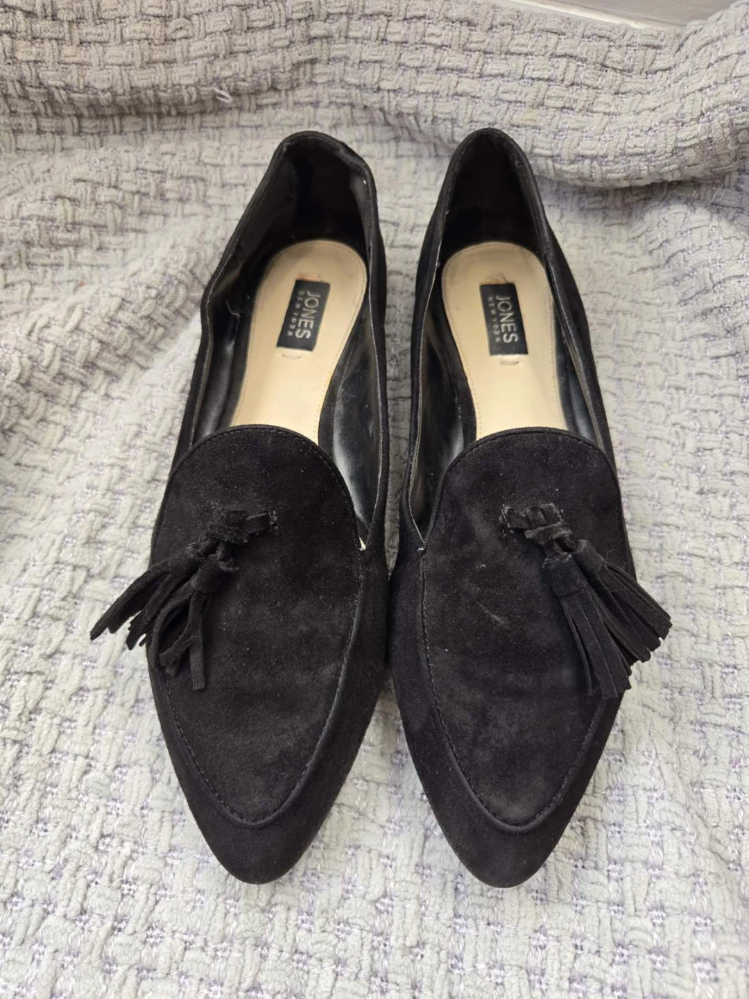 Jones New York Black Suede Loafers