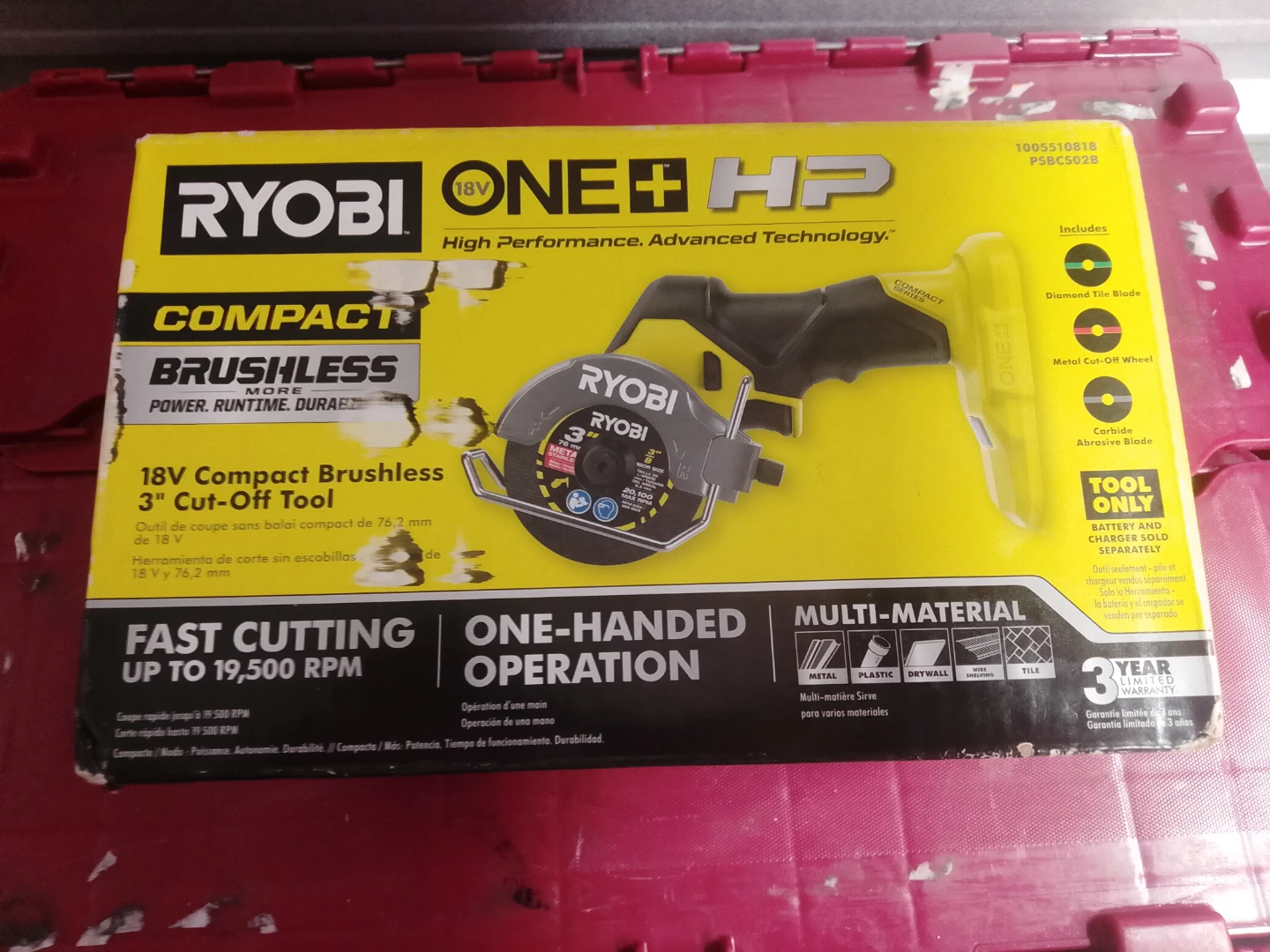 Ryobi ONE+ HP 18V Compact Brushless 3" Cut-Off Tool