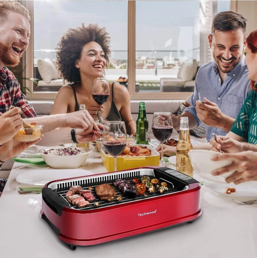 Techwood Smokeless Grill Red