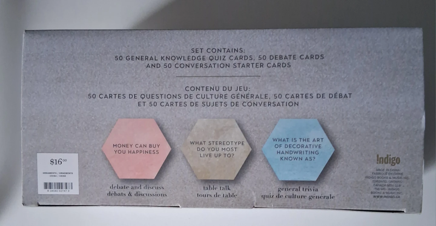 Indigo Table Talk, Debate & Discuss, General Trivia Card Sets - photo 3