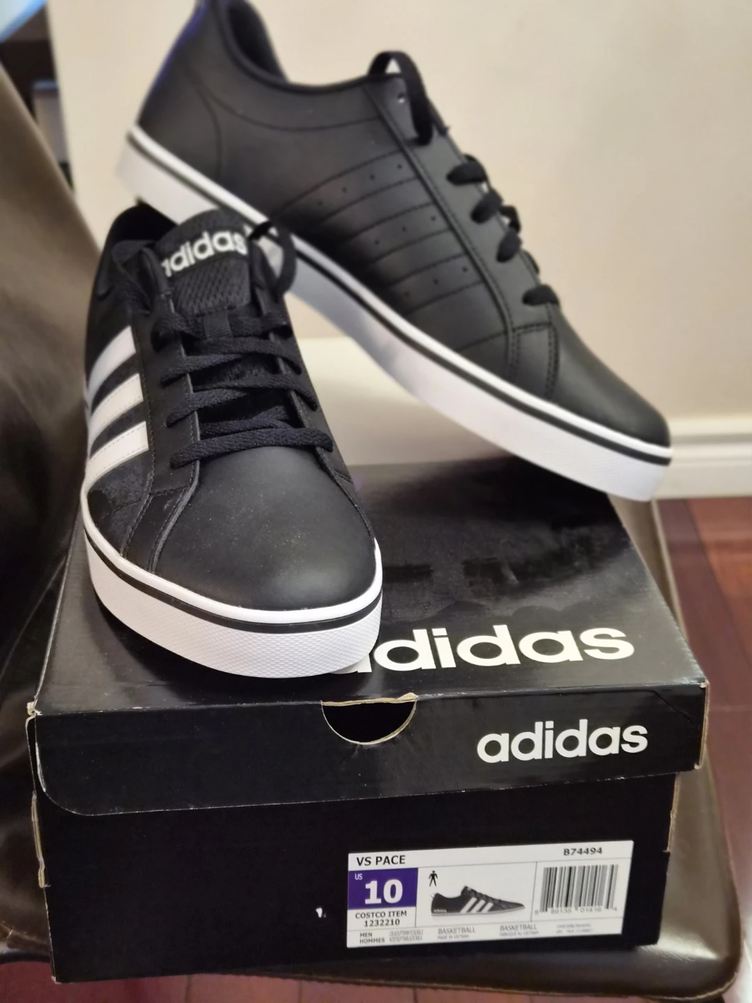 Adidas VS Pace Men's Basketball Shoes - Black - Size 10