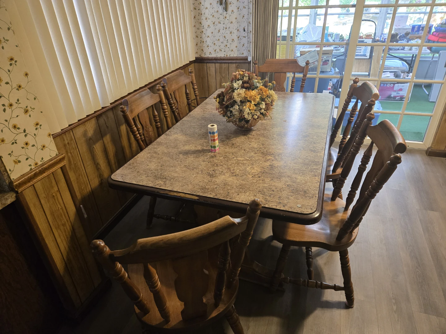 Wooden Dining Table and Chairs Set