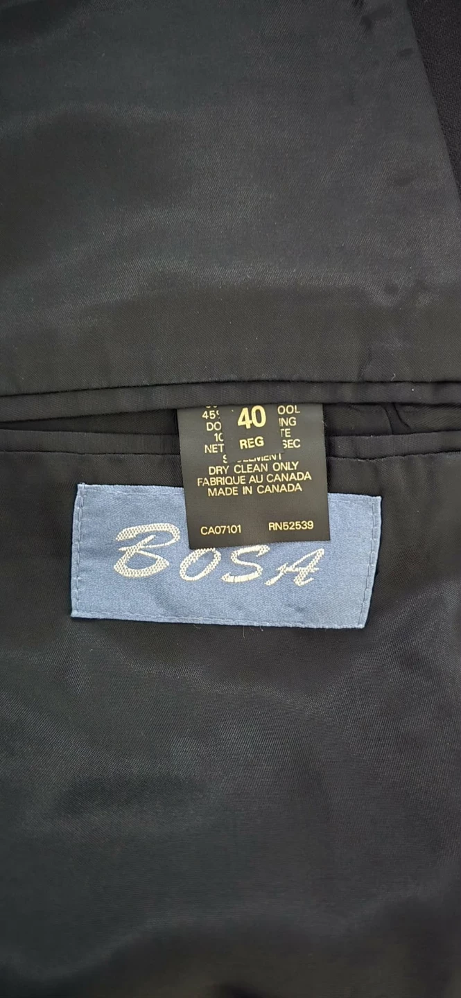 Bosa Black Suit Jacket Size 40 - photo 3