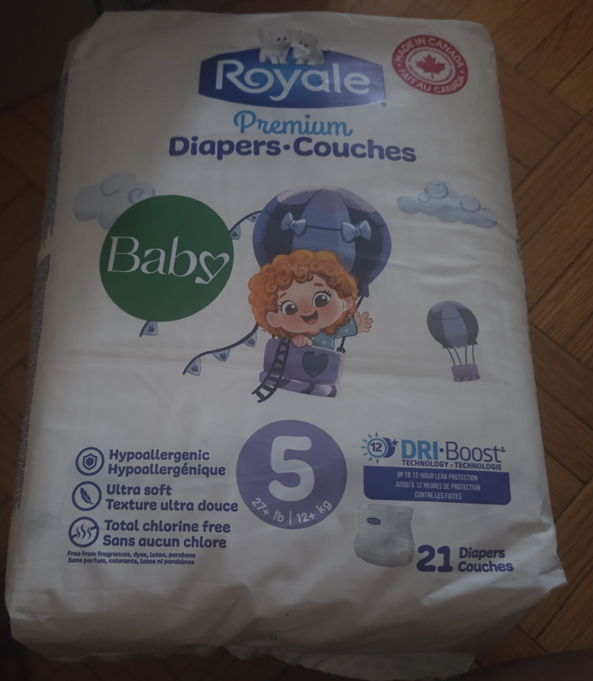 Royale Premium Size 5 Diapers - 21 Count