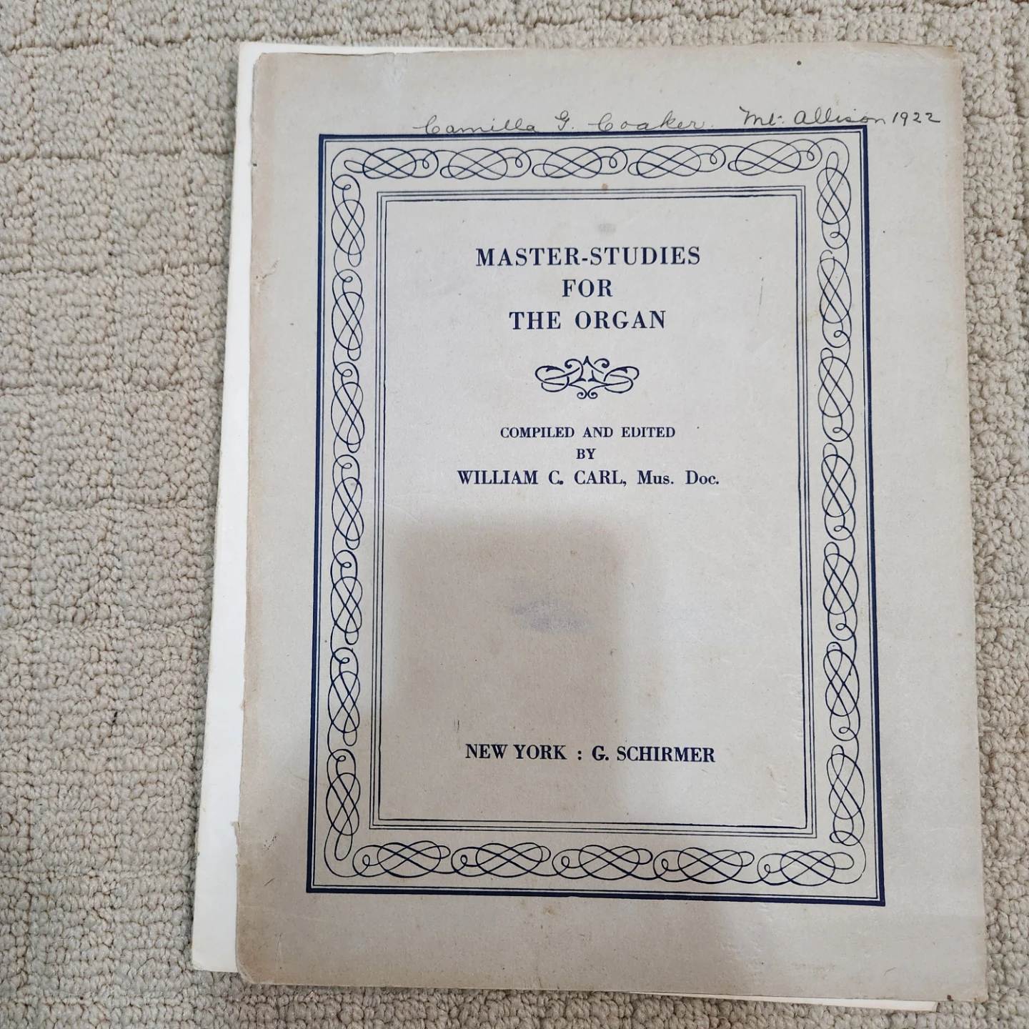 Master-Studies for the Organ Sheet Music Book