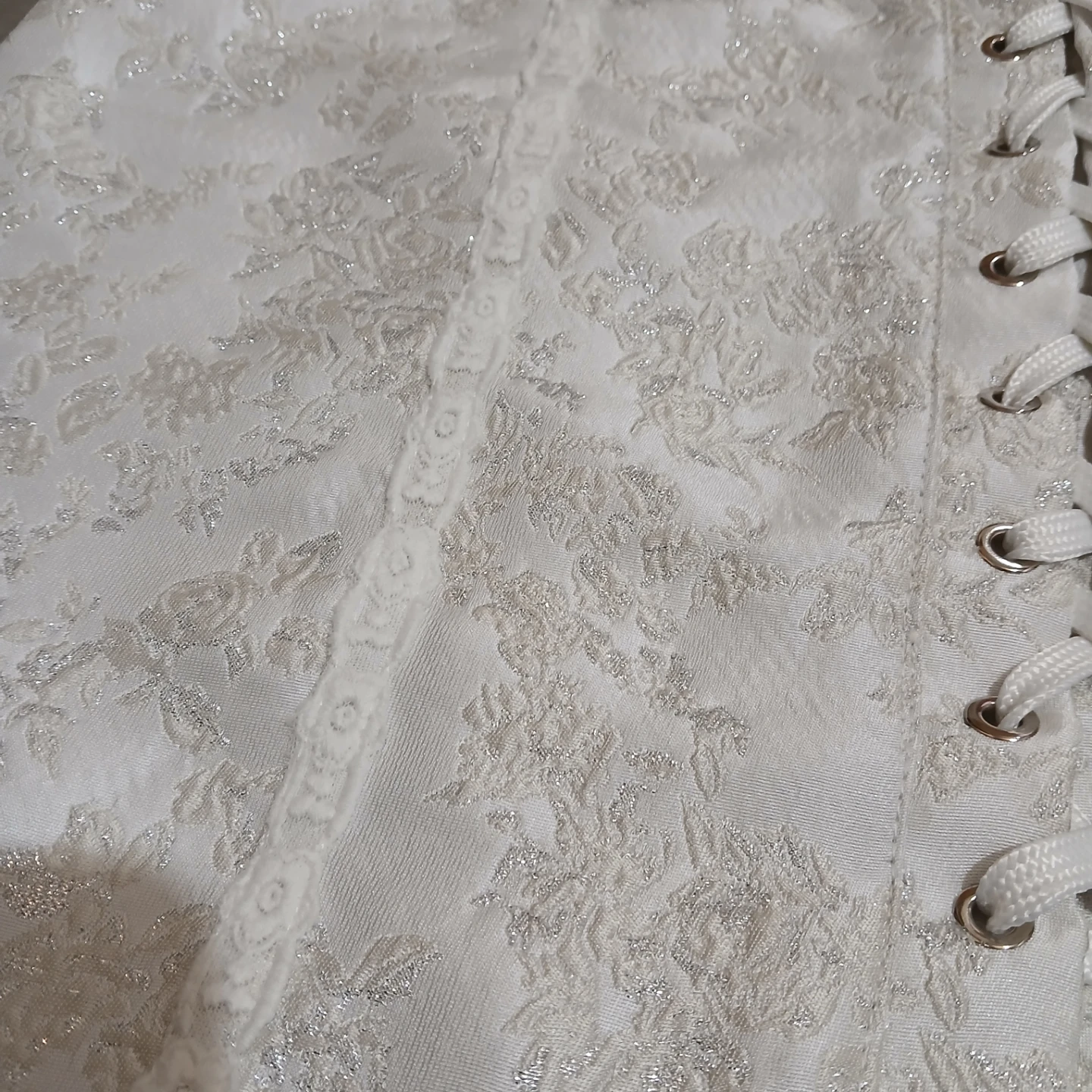 White Jacquard Corset Skirt - photo 2