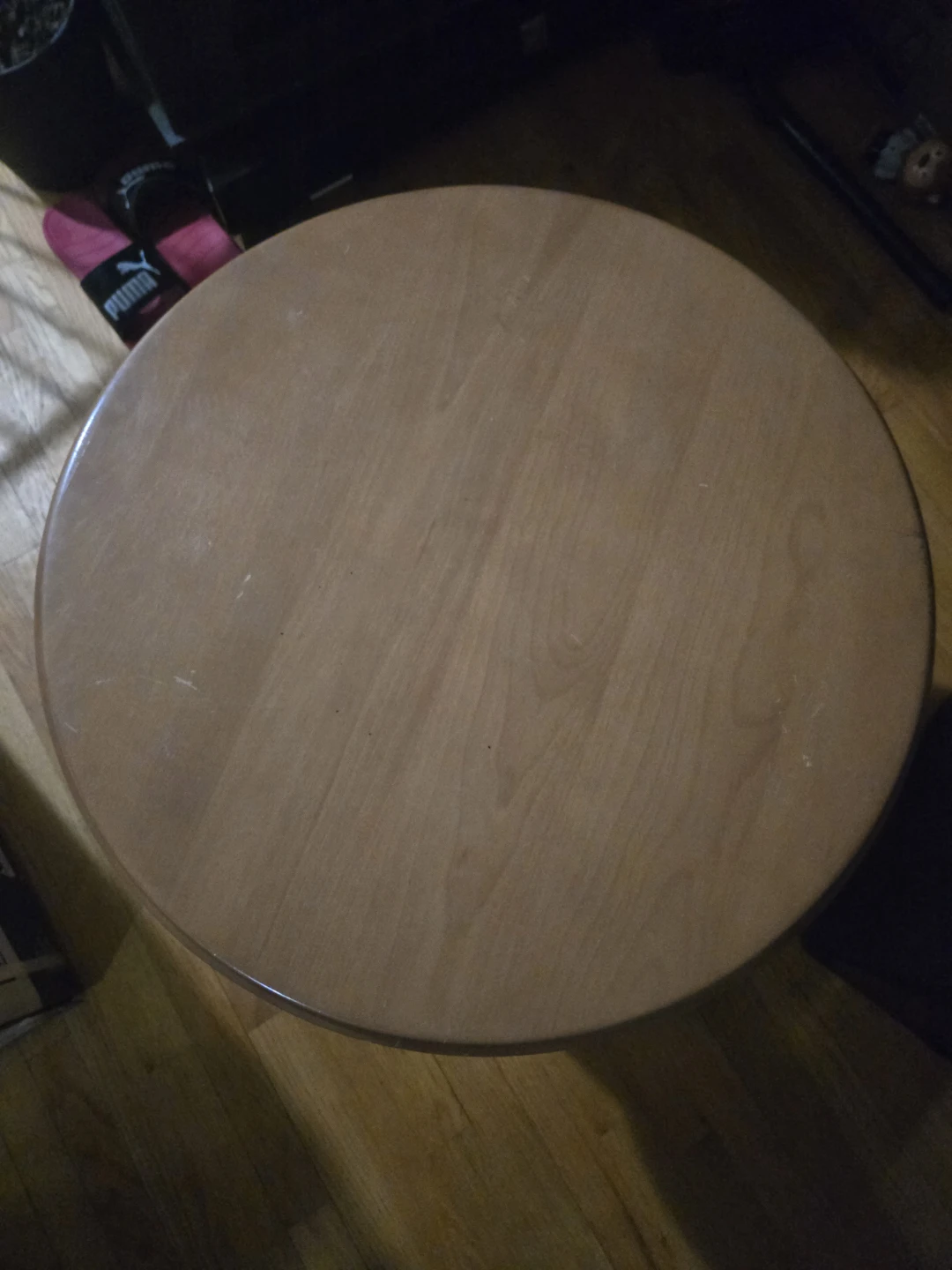 Round Wood End Table