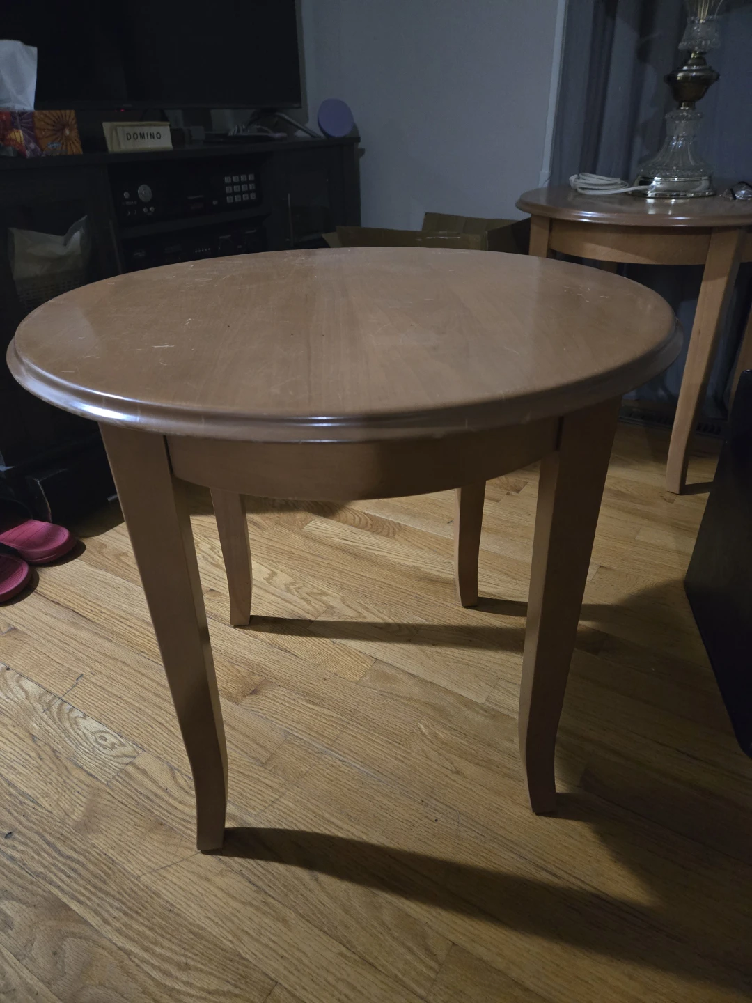 Round Wood End Table - photo 2
