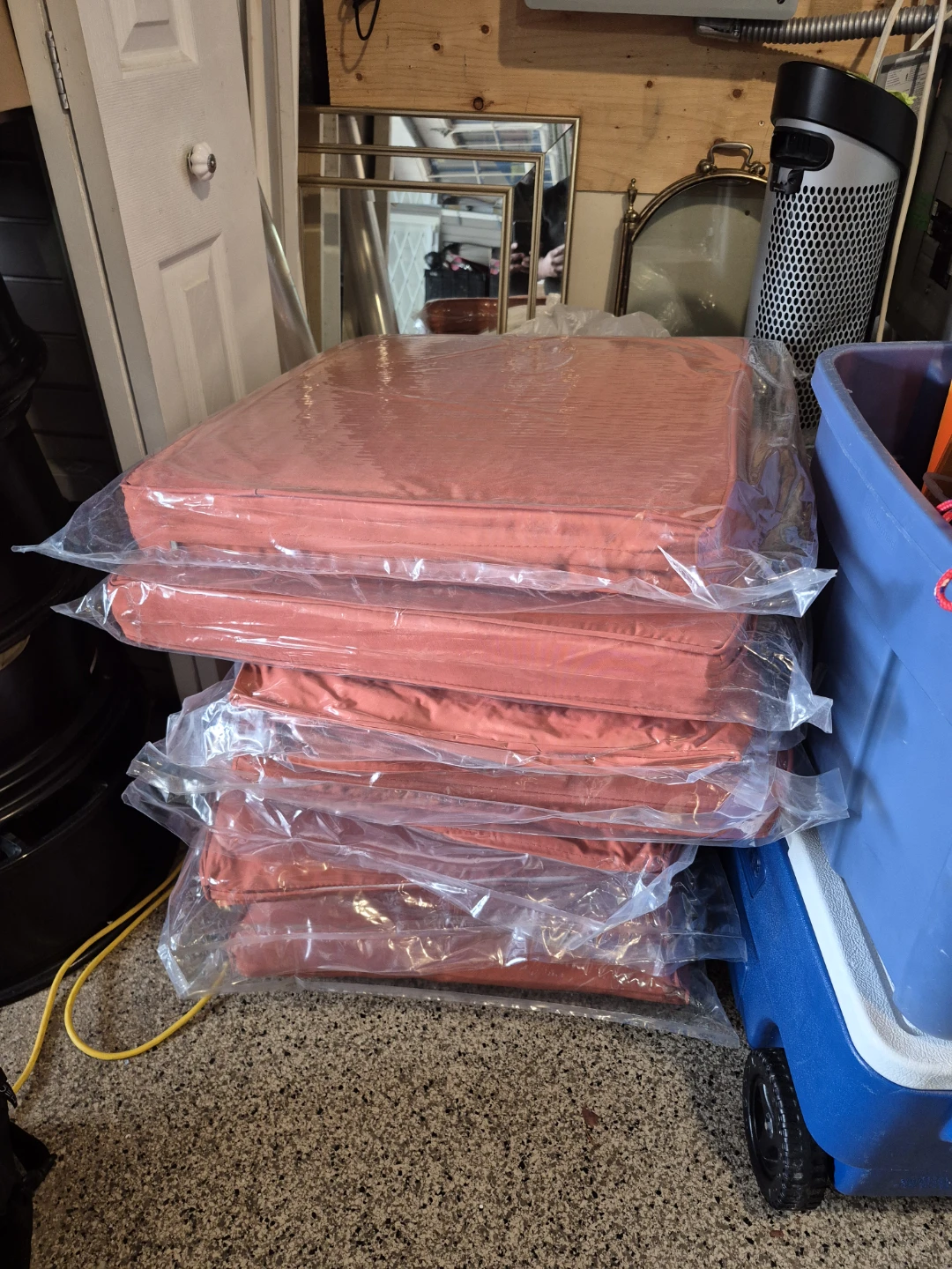 Outdoor Seat Cushions - Coral Red (Set of 6) - photo 3