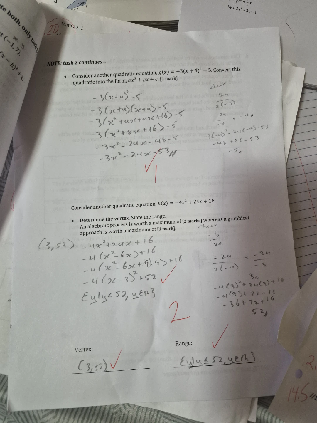 Math 20-1/ AP, test with correction - photo 3