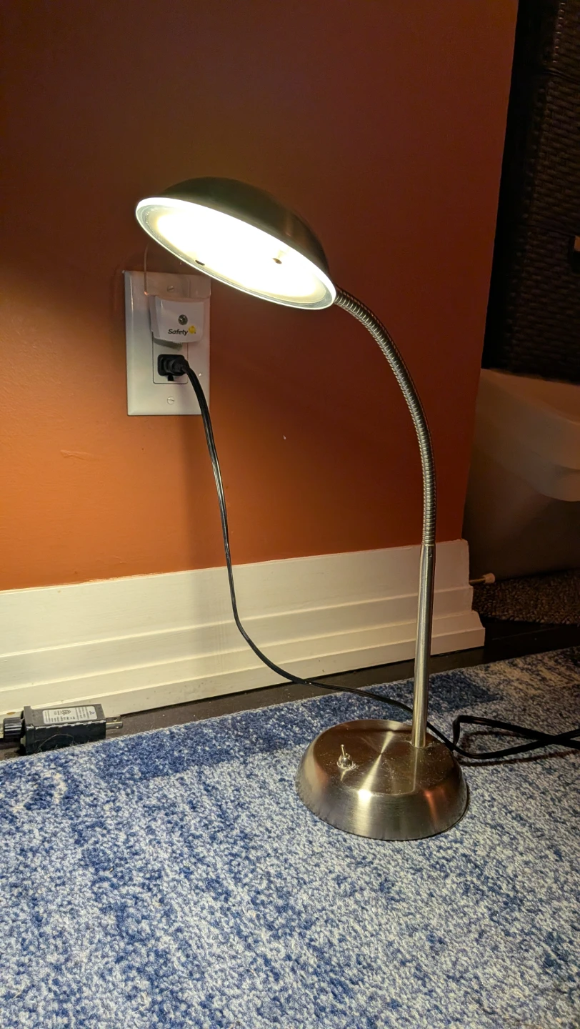 Silver Gooseneck LED Desk Lamp - photo 3