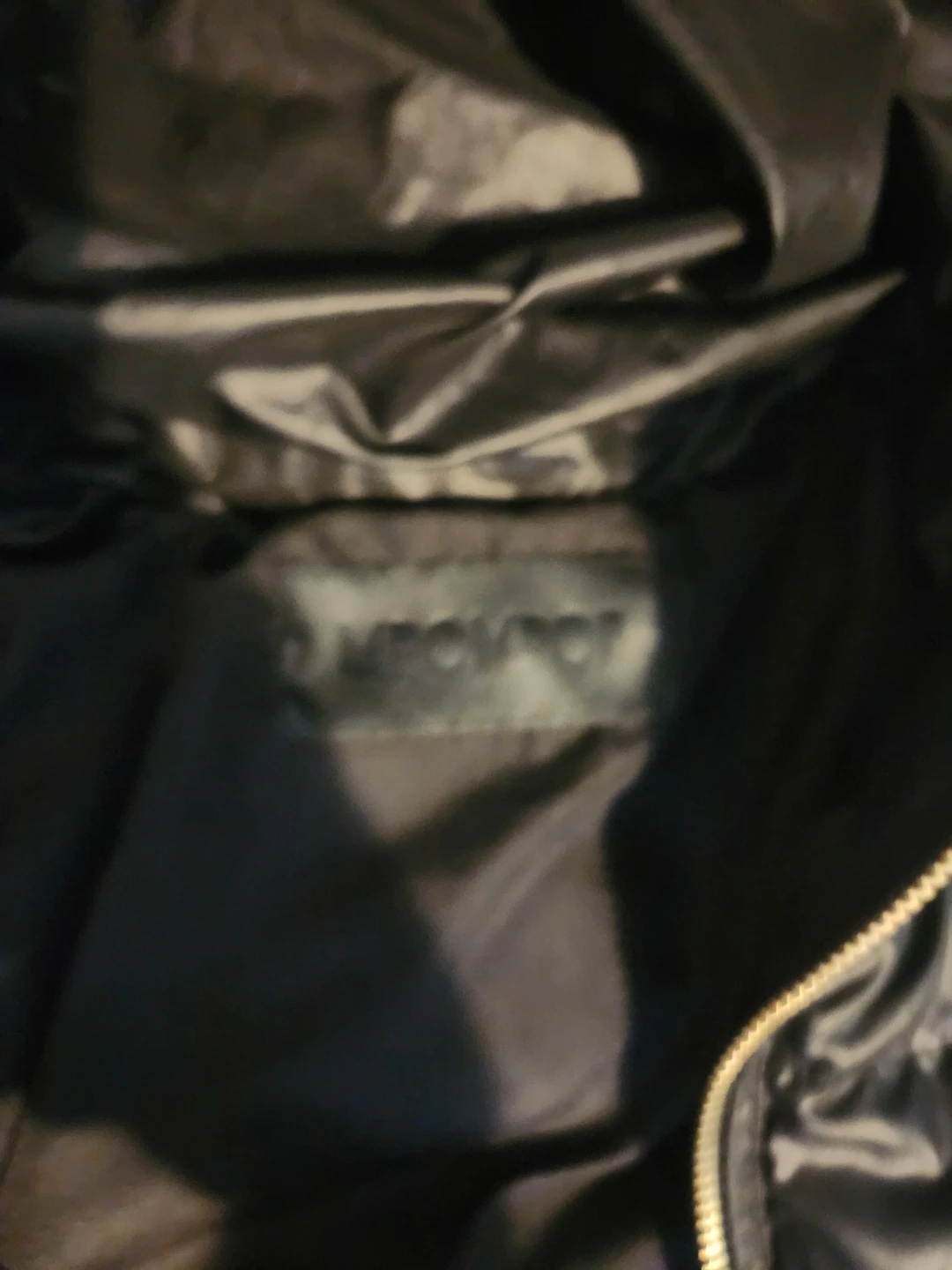 Black Puffer Jacket with Gold Zipper - photo 3