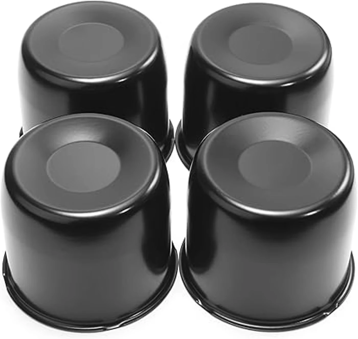 Set of 4 Black Center Caps for Wheels