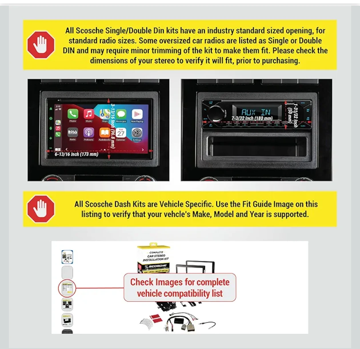 Scosche Car Stereo Installation Dash Kit & Wiring Harness - photo 5