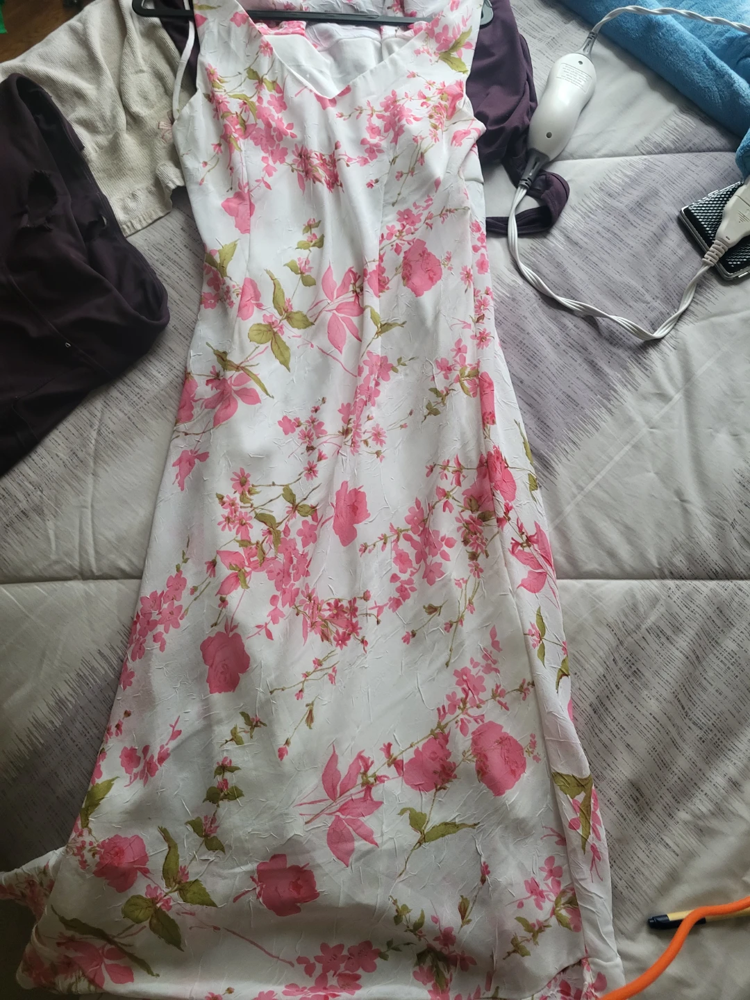 White Floral Maxi Dress