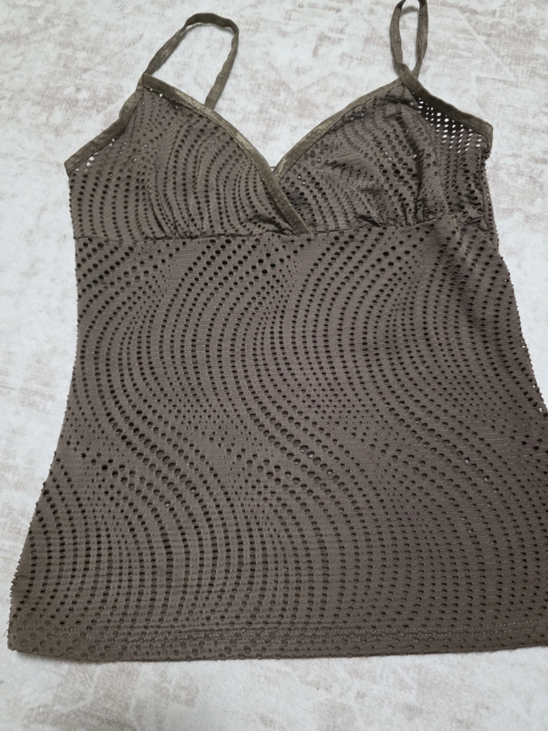 Brown Crochet Tank Top