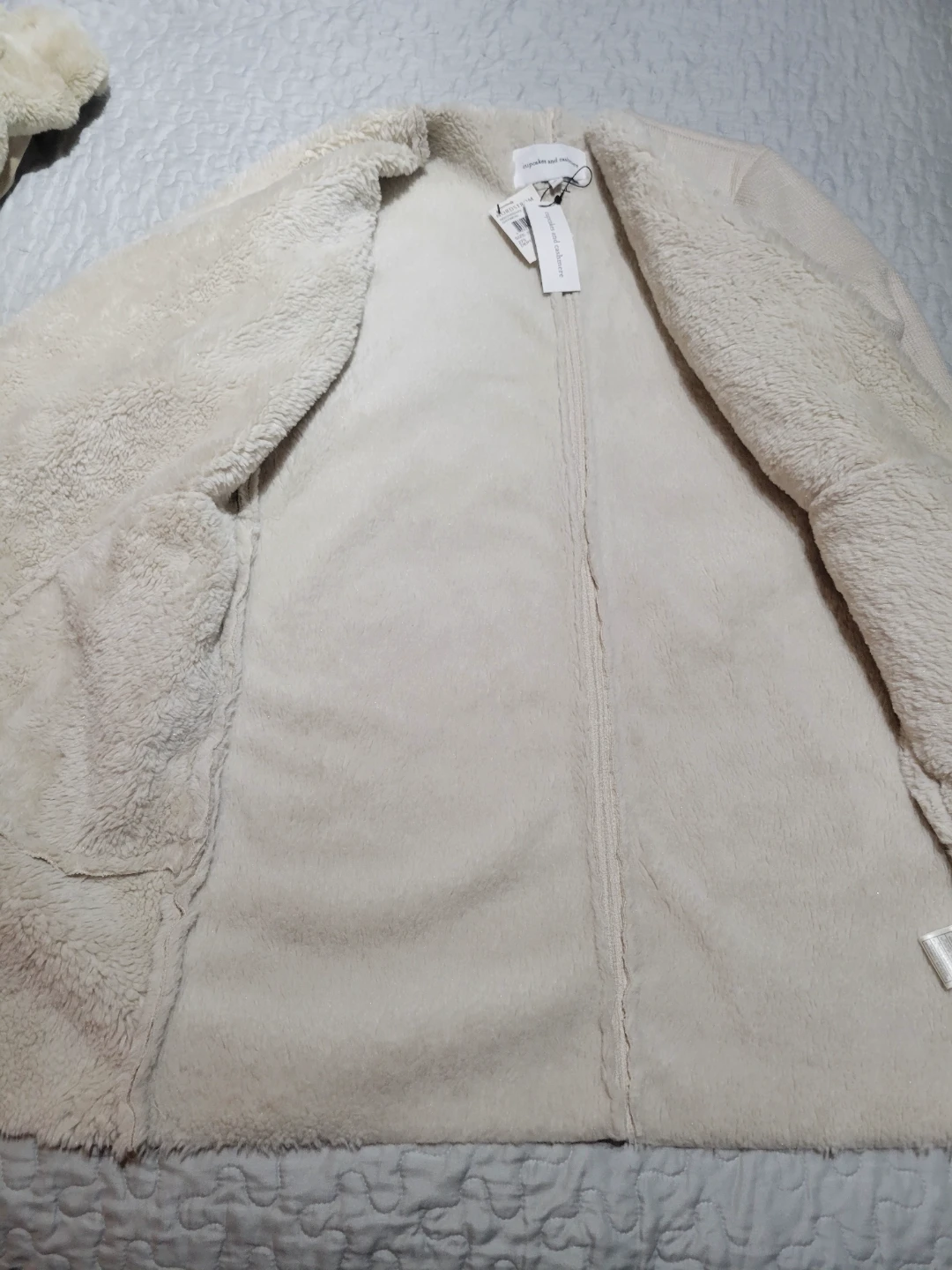 Cupcakes and Cashmere Fleece Lined Cardigan - Oat Meal