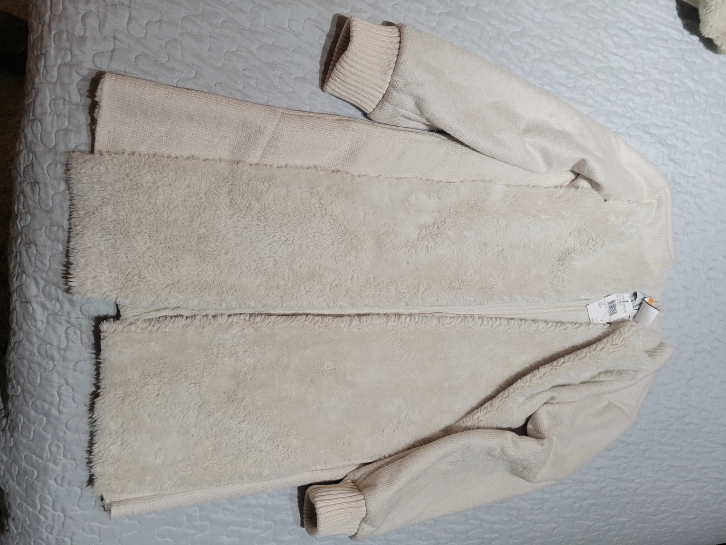 Cupcakes and Cashmere Fleece Lined Cardigan - Oat Meal - photo 5
