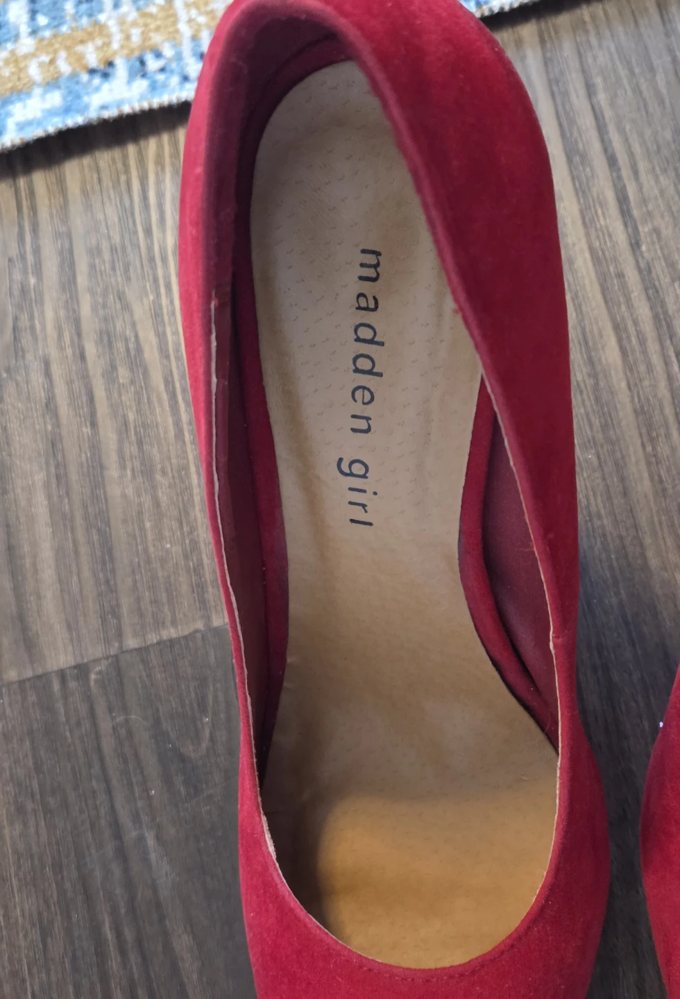 Madden Girl Red Suede Platform Heels