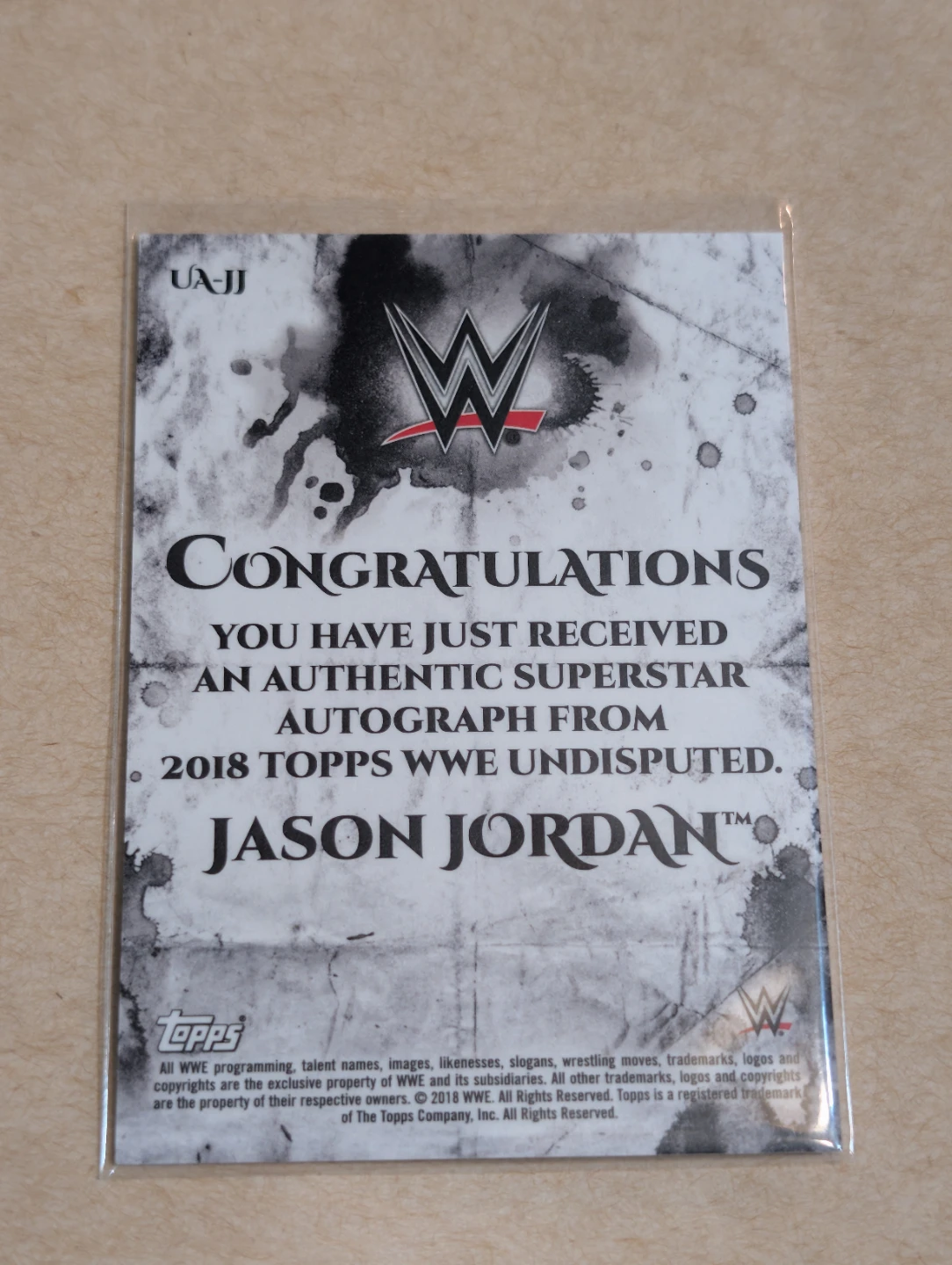 WWE Undisputed Jason Jordan Authentic Autograph - photo 2