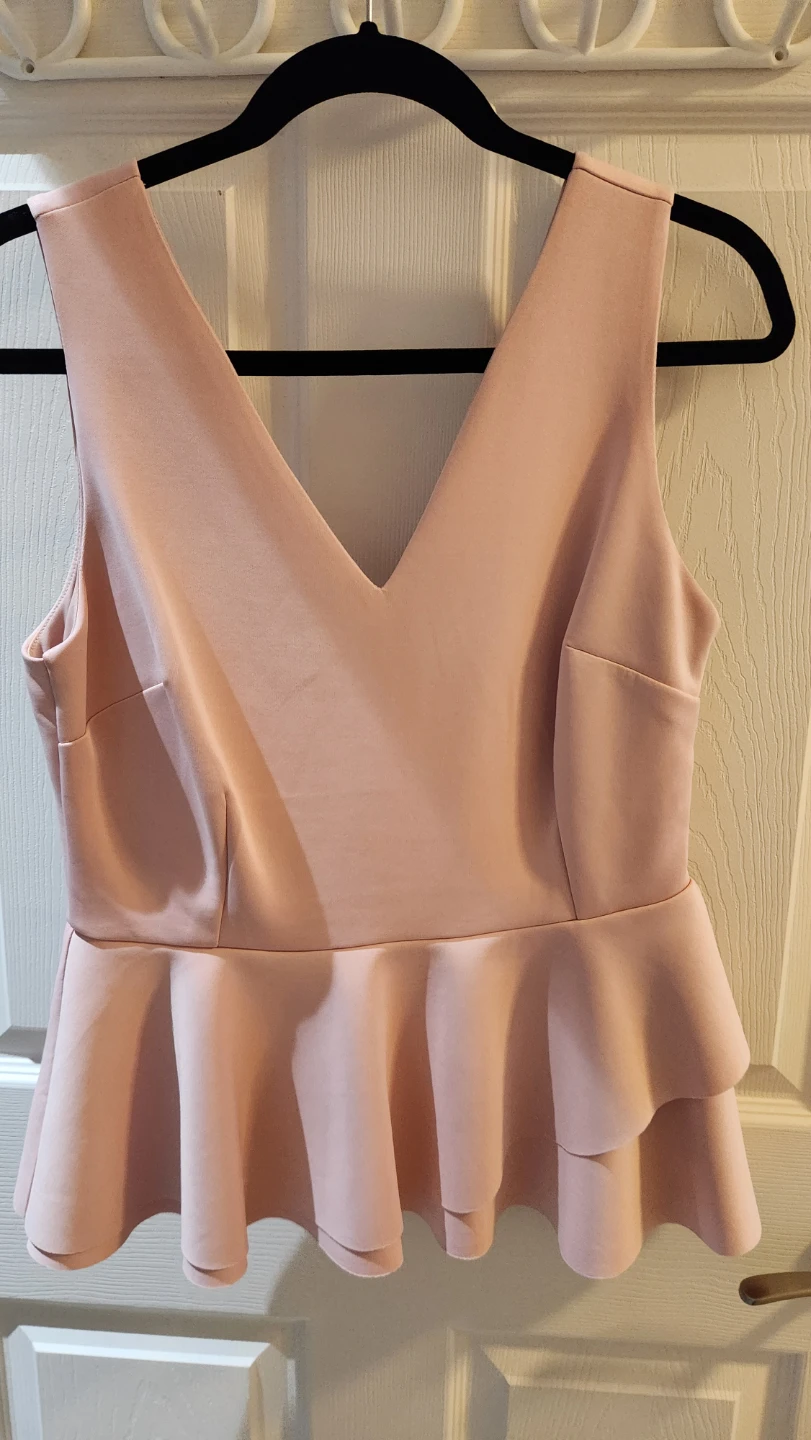 Women's Pink Peplum Top