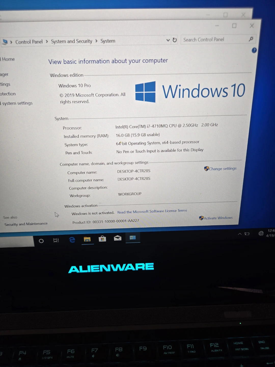 Alienware Laptop