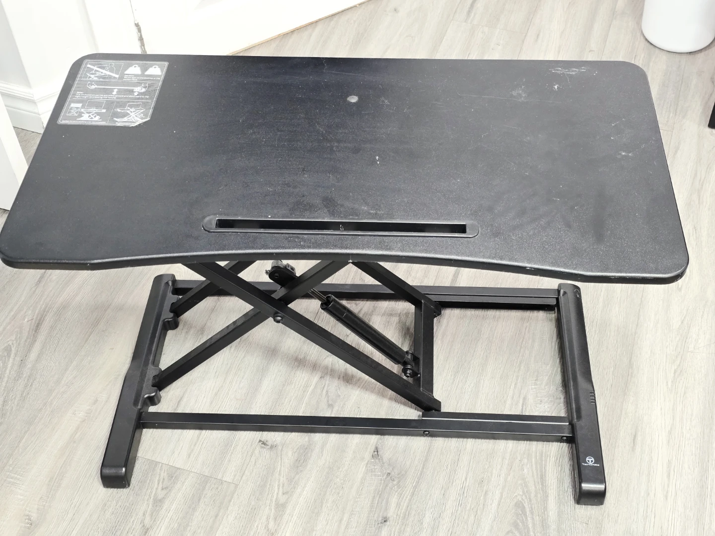 Black Adjustable Standing Desk Converter - photo 4