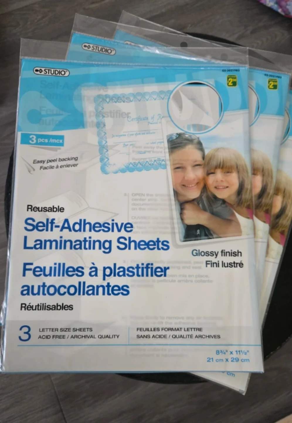 Studio Self-Adhesive Laminating Sheets - 3 Letter Size Sheets