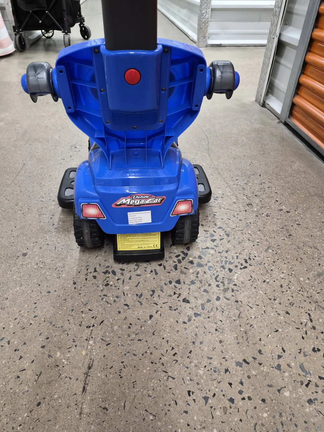 Blue Mega Car Ride-On Toy with Parent Handle - photo 4
