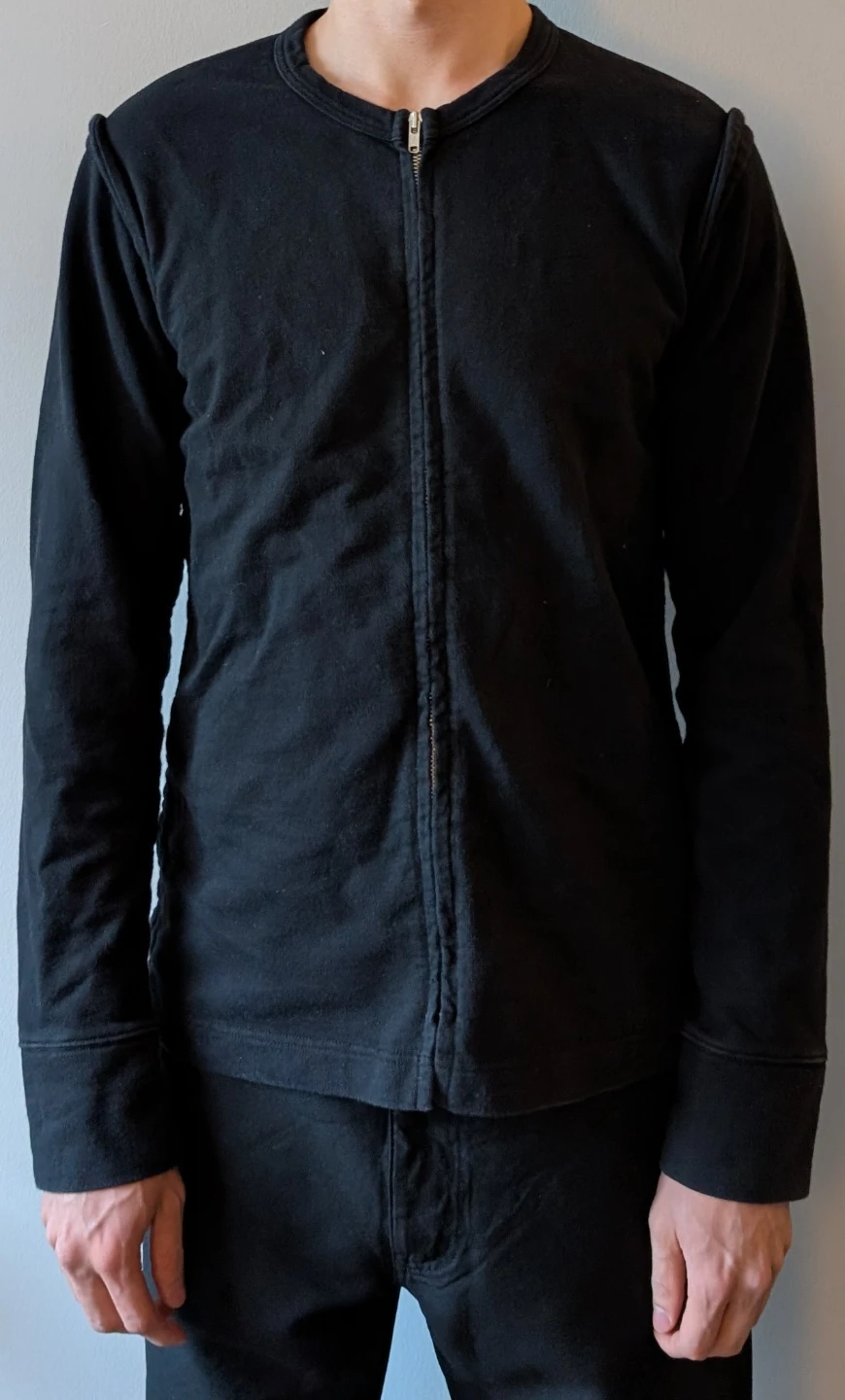 Comme des Garçons Black Zip Up Long Sleeve Shirt - photo 2