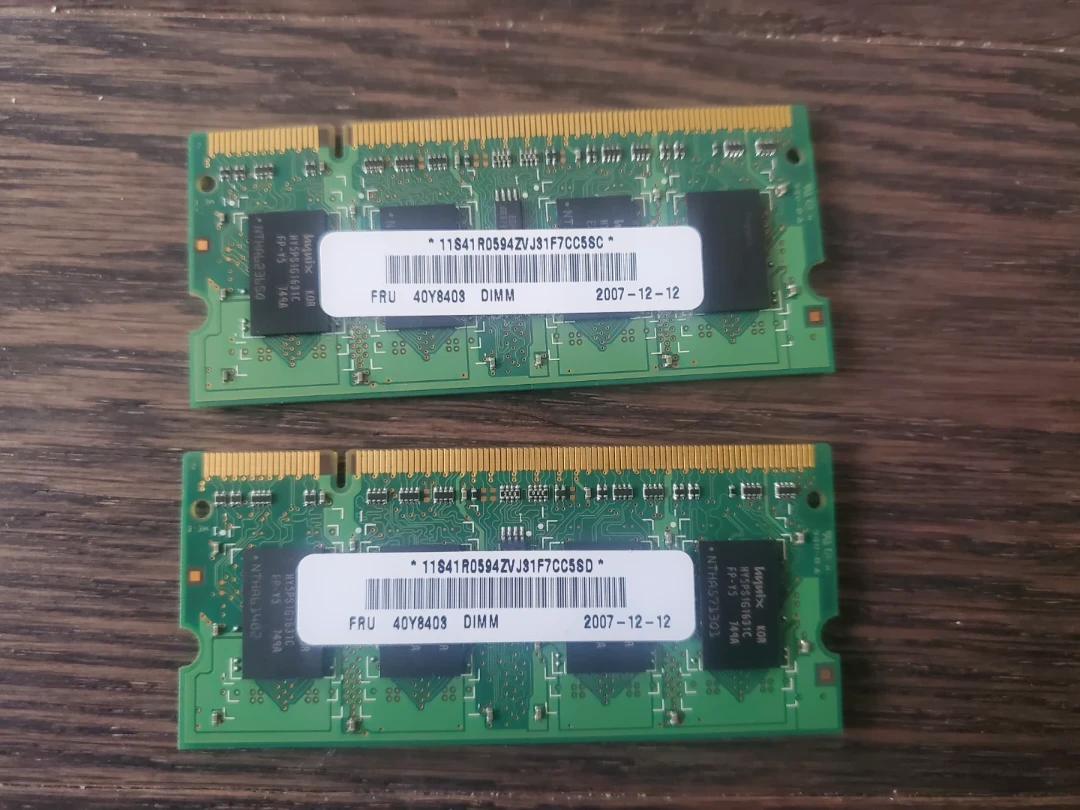 Hynix 2GB (2x1GB) DDR2 SODIMM Laptop RAM Modules - photo 2