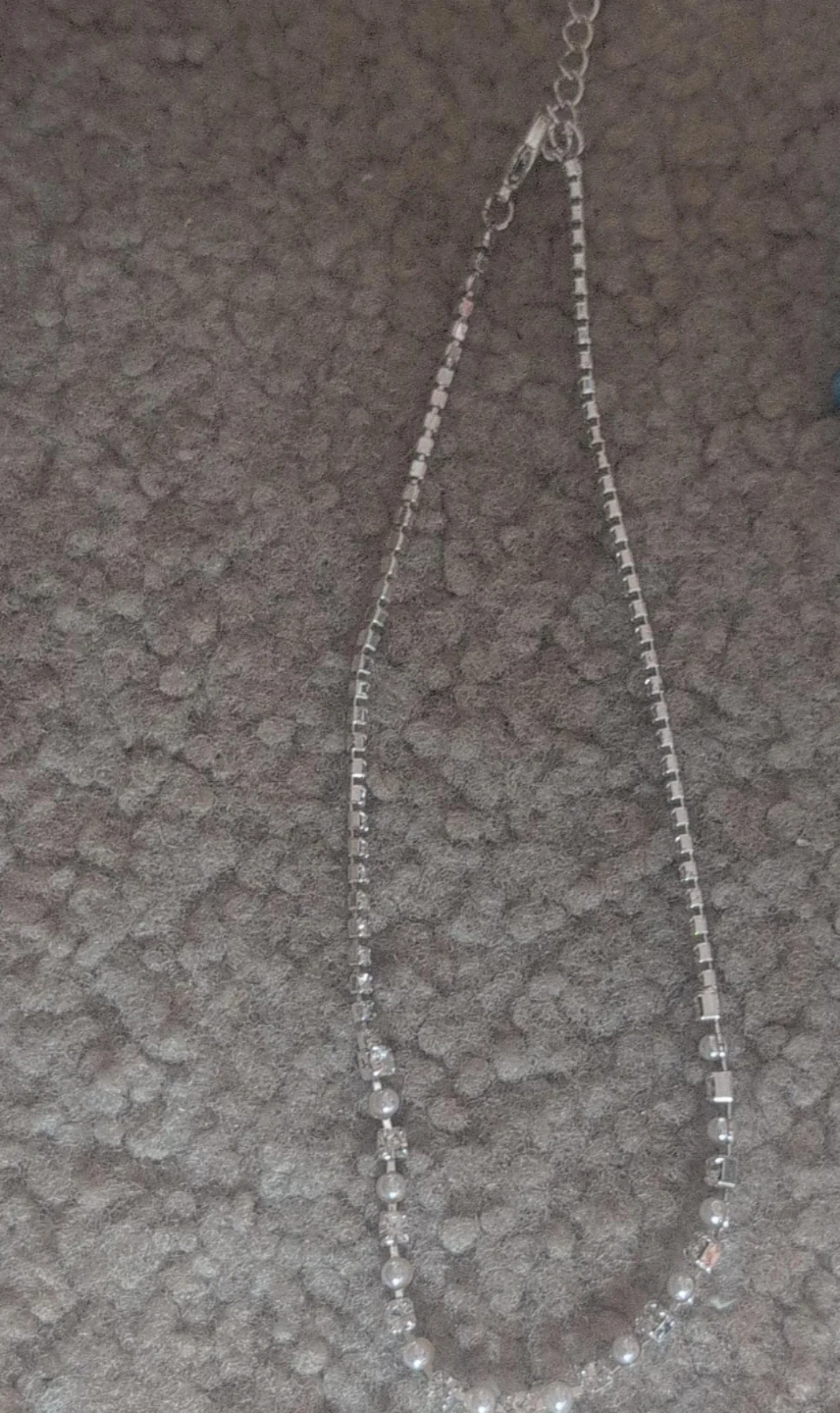 Silver Tone Beaded Necklace