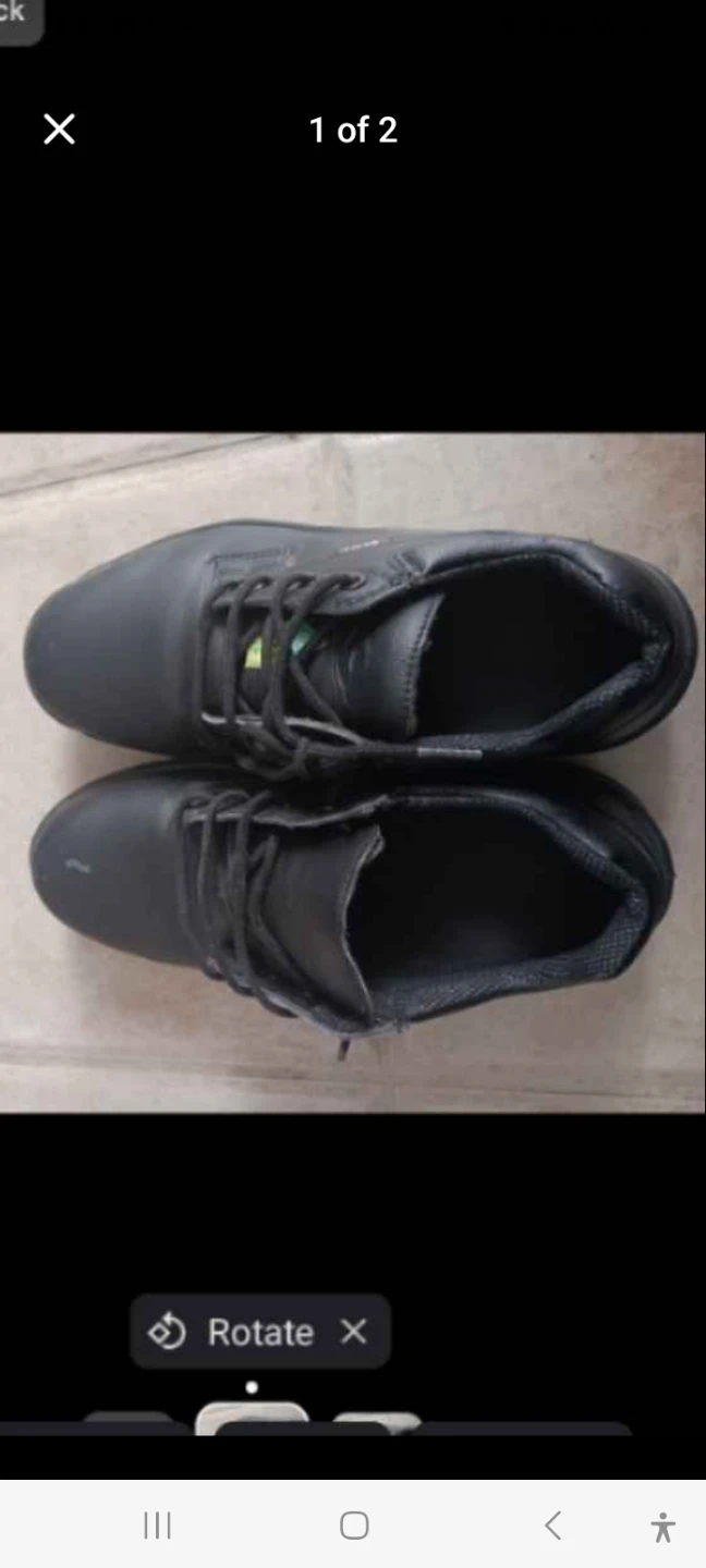 Black Men's Work Shoes